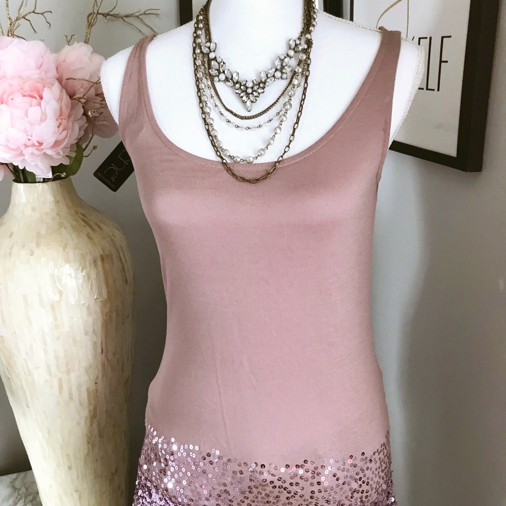 Kische sequined sleeveless top